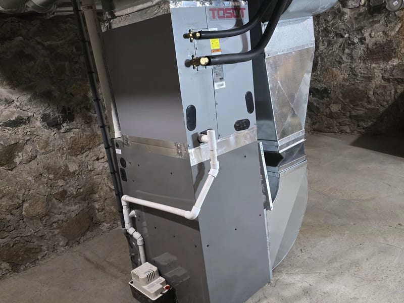 Furnace Installation w/ Heat Pump— Quinte West, ON — Johnston Mechanical HVAC LTD, Trenton, Belleville & Quinte West Ontario